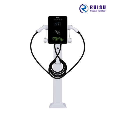 support de sol monophasé de type 2 de chargeur à C.A. de 14KW 32A EV avec le câble de 5m