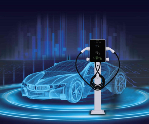 Les stations de chargeur de 30KW 100A EV avec 5 mètres câblent l'arme à feu